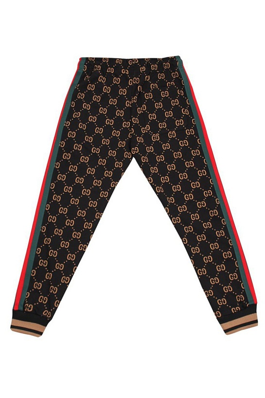 Чёрные спортивные штаны Gucci GG monogram