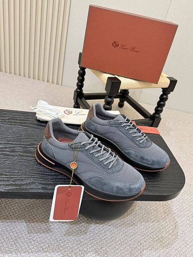 Мужские кроссовки Loro Piana Week End Walk - Grey   