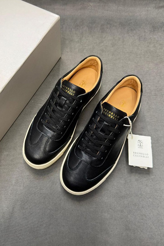 Мужские кожаные кроссовки Brunello Cucinelli