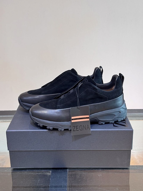Мужские кроссовки Zegna Triple Stitch Monte - Black