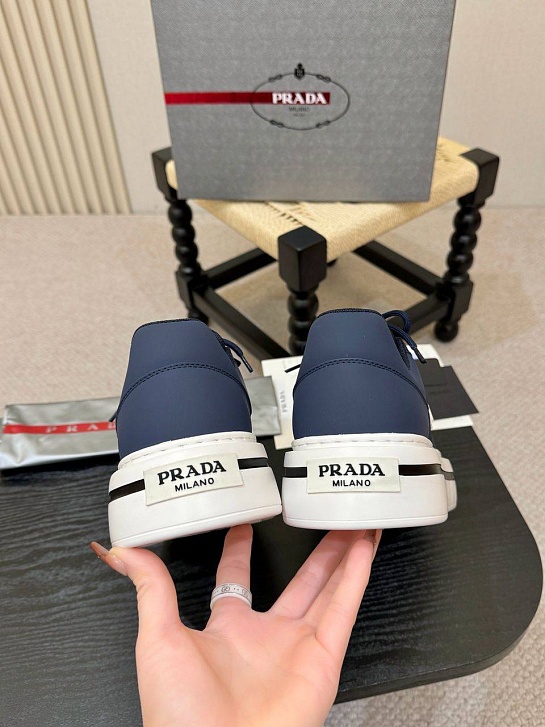 Комбинированные кроссовки Prada logo-plaque