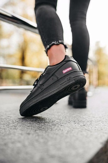 Кроссовки Supreme x Nike Air Force 1 - Black   