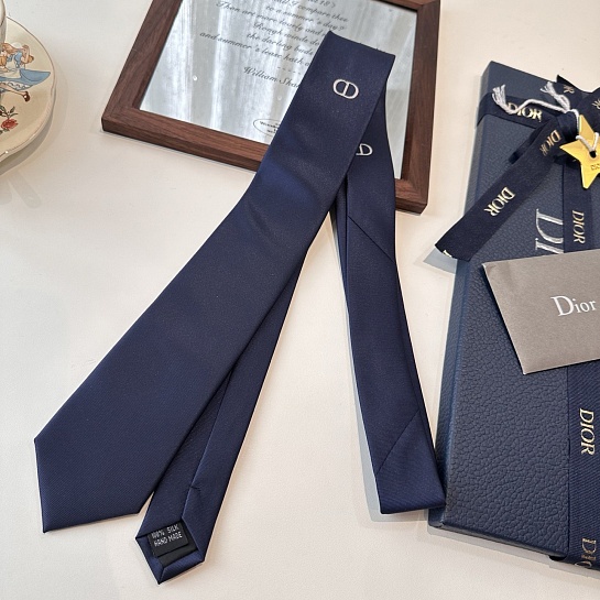 Галстук Dior logo-embroidered premium - Navy