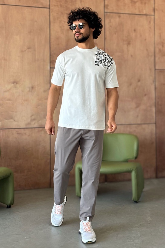 Мужская белая футболка Y-3 Yohji Yamamoto
