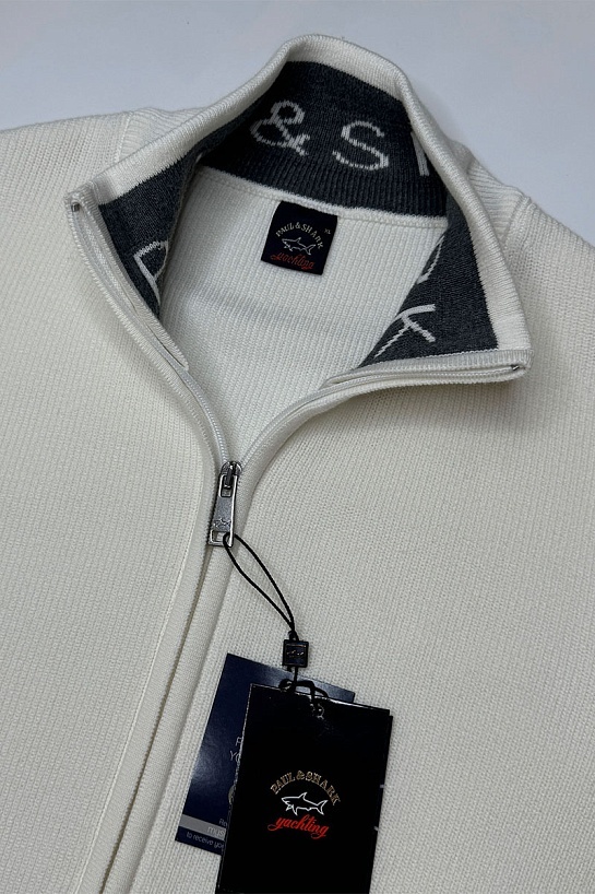 Мужская кофта Paul & Shark zip-up - White