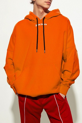 Оранжевое оверсайз худи Palm Angels Classic logo-print   