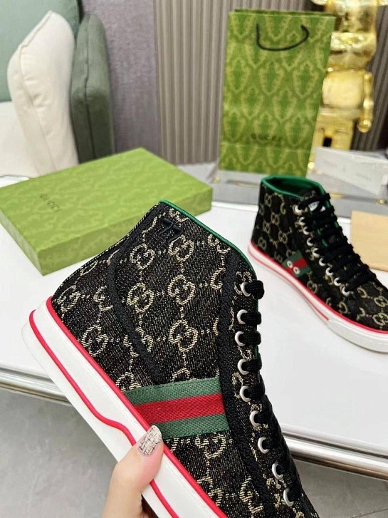Мужские кроссовки Gucci Tennis 1977 high-top - Black