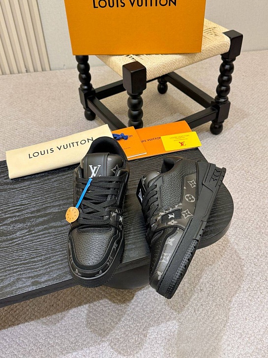Мужские кроссовки Louis Vuitton Trainer - Black