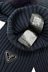 Комплект из шапки и шарфа Prada тёмно-синего цвета