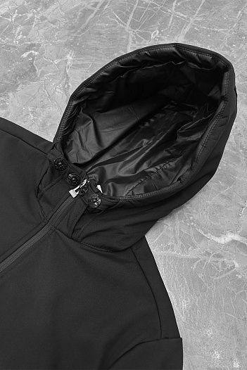 Мужская чёрная куртка Stone Island compass-patch   