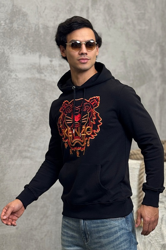 Мужское чёрное худи Kenzo The Year of the Tiger