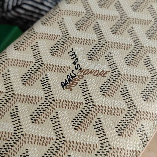 Кожаная обложка на паспорт Goyard - Beige 10х14 см   