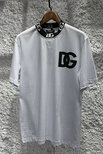 Белая оверсайз футболка Dolce&Gabbana logo-print   