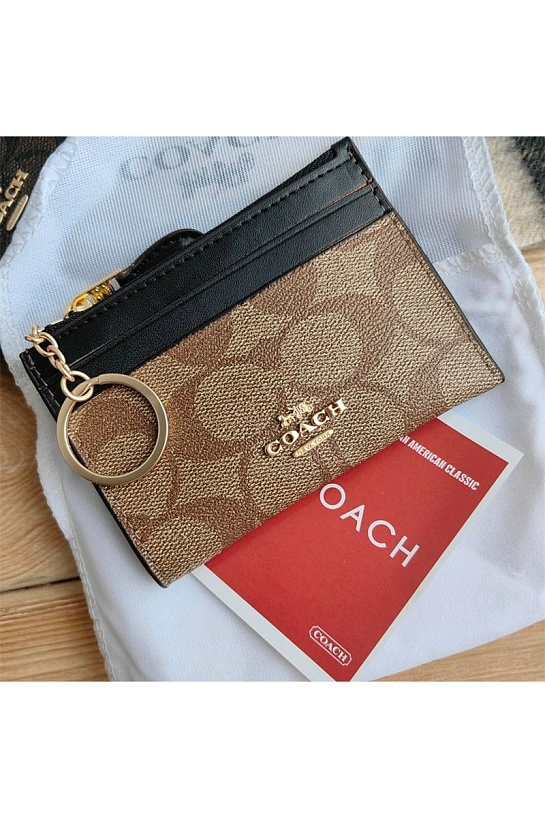 Кожаный кардхолдер Coach 12x9 см (3 расцветки)