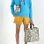 Мужские жёлтые шорты Fendi FF monogram