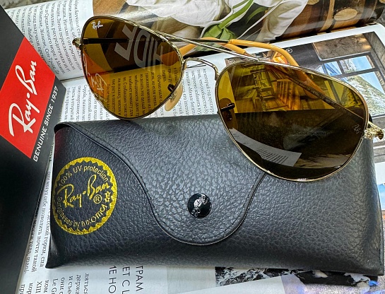 Солнцезащитные очки Ray-Ban Aviator Large Metal - Brown