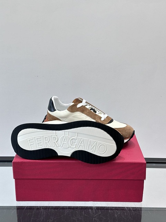 Мужские комбинированные кроссовки Salvatore Ferragamo