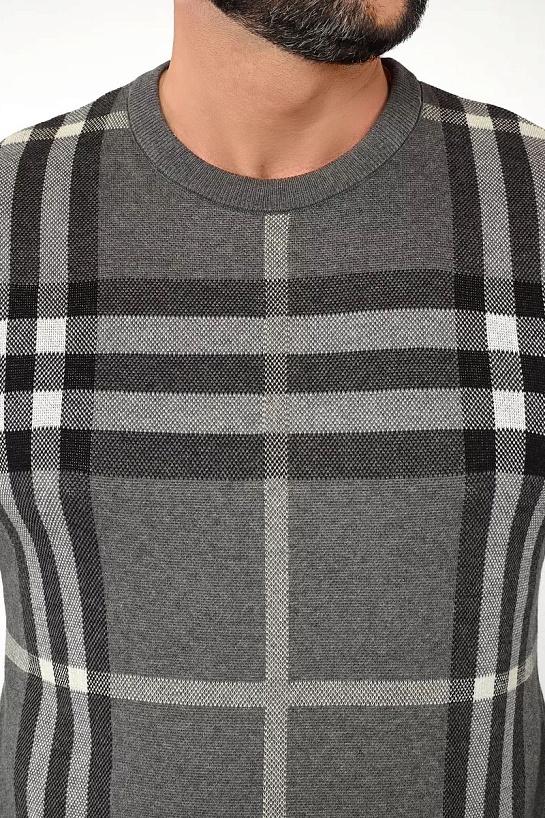 Мужская серая кофта Burberry check pattern