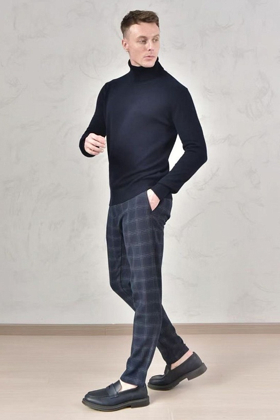 Мужская водолазка Loro Piana Premium - Black Blue