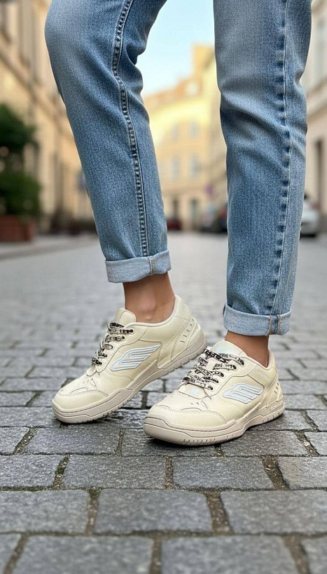 Женские кожаные кроссовки Balenciaga Hamptons Worn-Out premium
