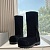 Женские ботинки Balenciaga Alaska Fur High Boot Premium  - Black