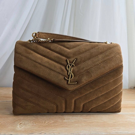 Замшевая сумка Yves Saint Laurent 32x23 см
