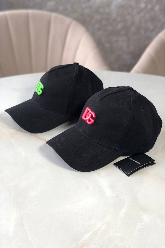 Мужская чёрная бейсболка Dolce&Gabbana logo plaque
