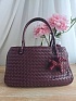 Кожаная сумка Bottega Veneta Basket 30x20 см - Burgundy