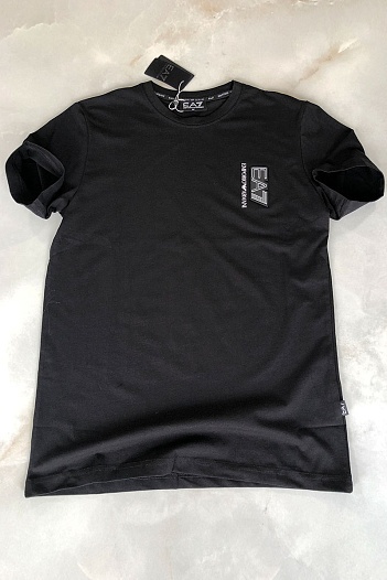 Мужская чёрная футболка Emporio Armani 7   