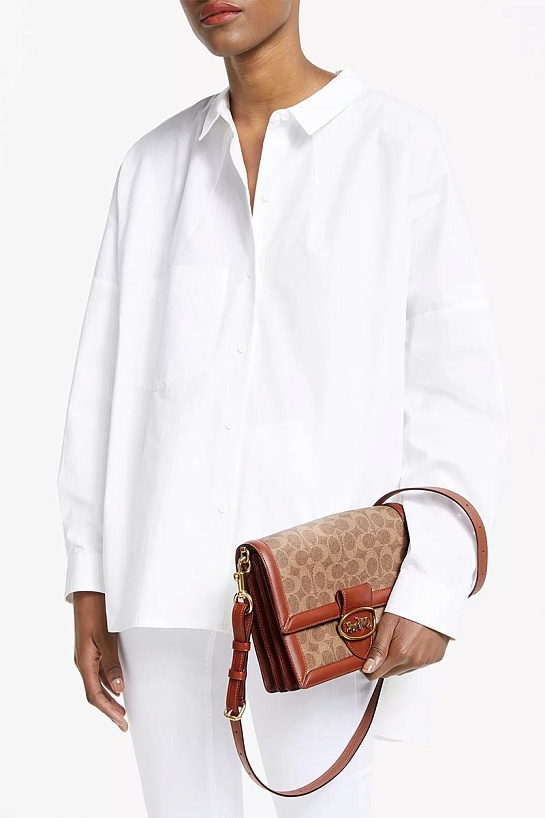 Женская сумка Coach Riley monogram crossbody 22x17 см (2 расцветки)