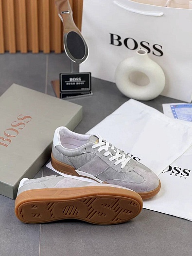 Комбинированные кроссовки Hugo Boss Brandon - Grey   
