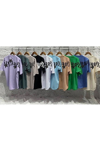 Оверсайз футболка Palm Angels Shooting Star - Dark Green   