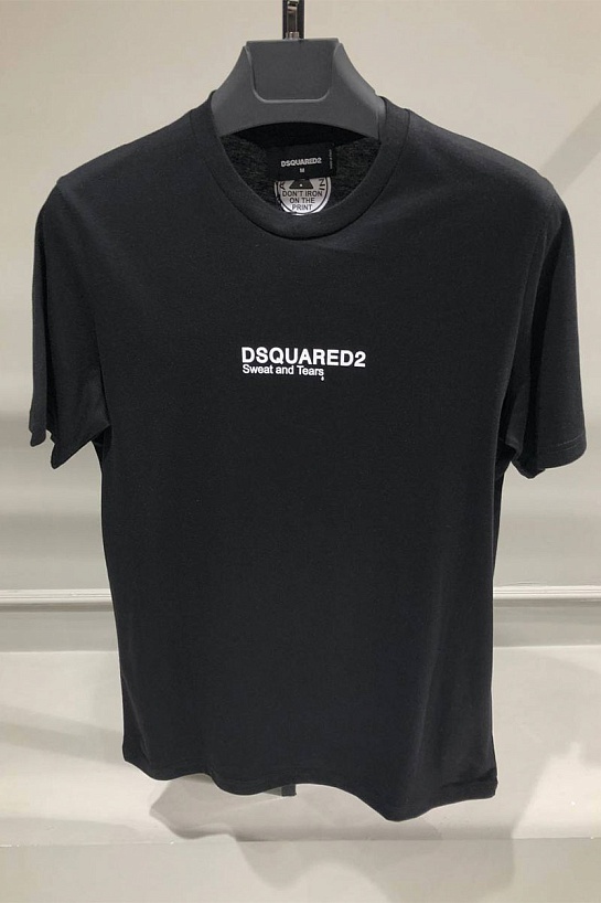 Мужская футболка Dsquared2 "Sweat and Tears" - Black