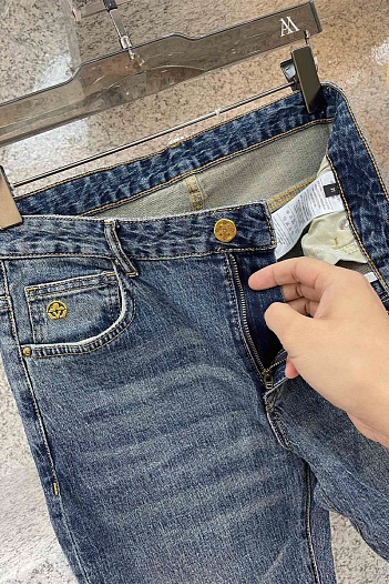 Мужские светло-синие джинсы Louis Vuitton   