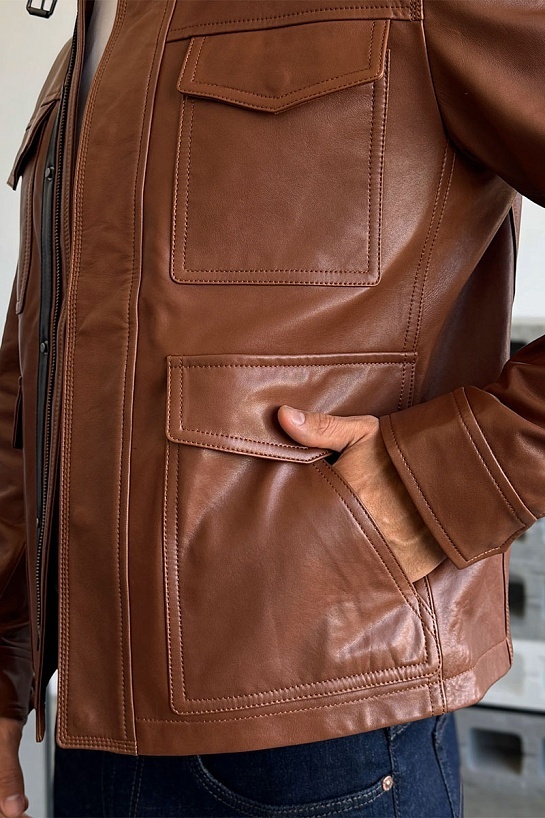 Мужская кожаная куртка Tod's Premium