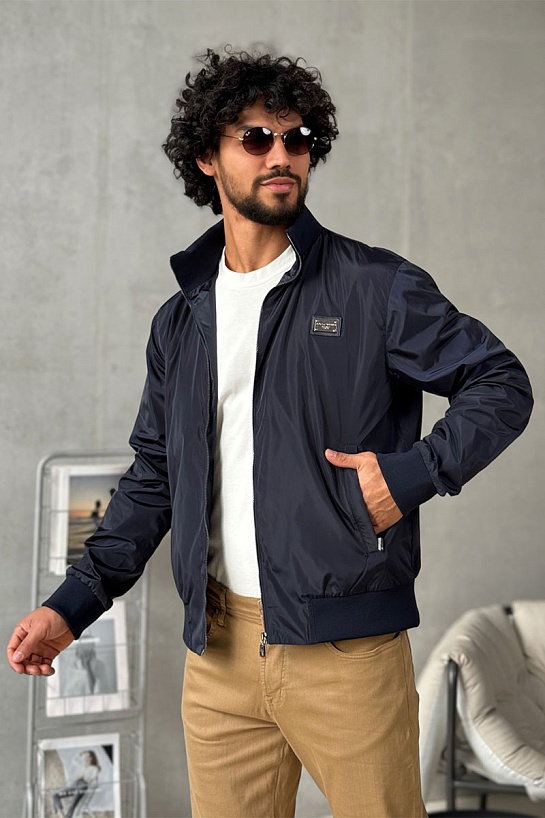 Мужская тёмно-синяя куртка Dolce & Gabbana