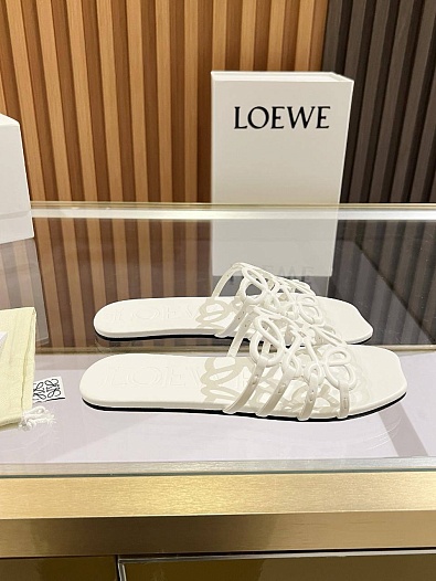 Женские шлёпанцы Loewe Premium - White   