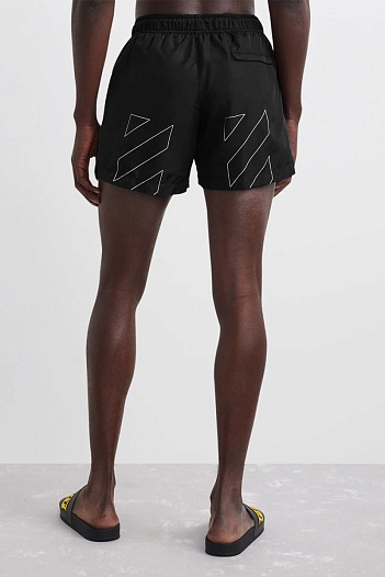 Шорты чёрного цвета Off-White Diagonals   