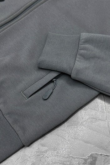 Мужская кофта на молнии Armani Exchange серого цвета   