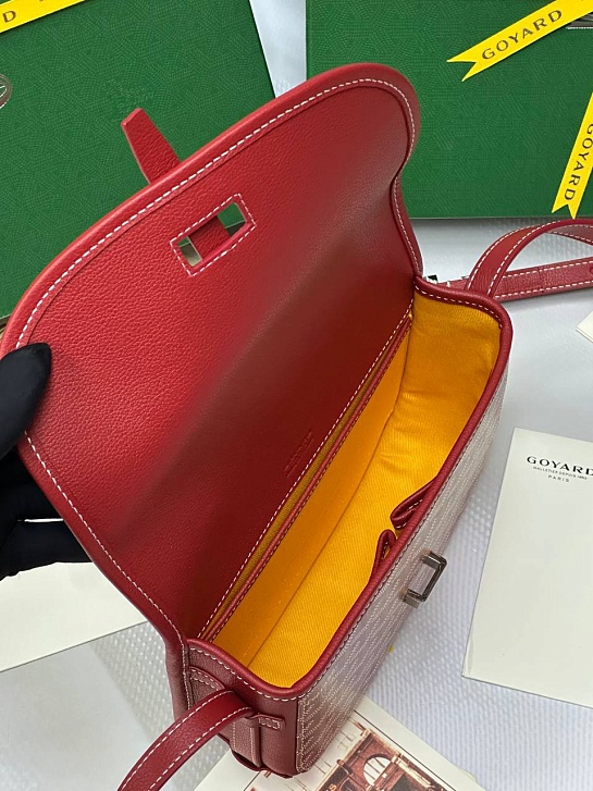Кожаная сумка Goyard Belvedere Messenger PM premium 22x17x6 см