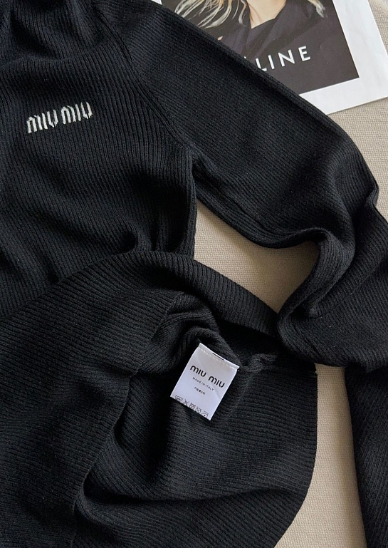 Женская чёрная кофта MIU MIU