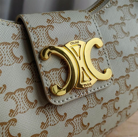 Сумка-багет Celine Ava Triomphe 24x13 см - Beige   
