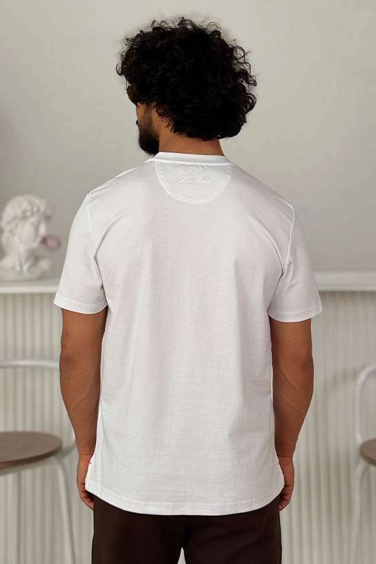 Мужская белая футболка Loro Piana