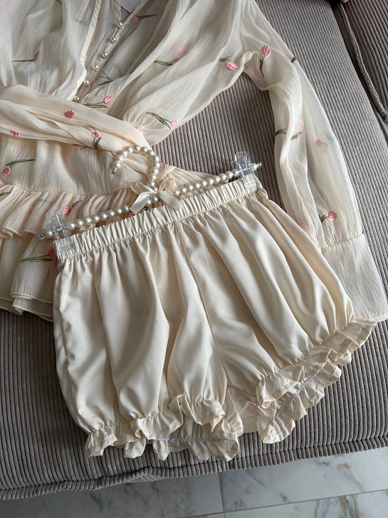 Женское укороченное платье с длинным рукавом Zimmermann premium