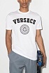 Мужская белая футболка Versace logo-print Medusa