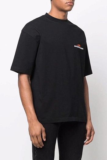 Чёрная оверсайз футболка Balenciaga Year of the Tiger   