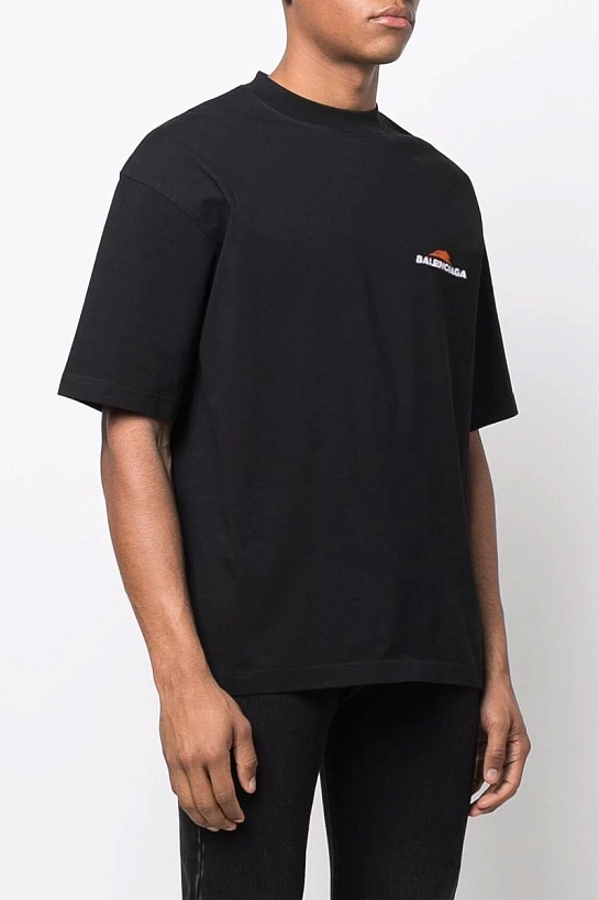 Чёрная оверсайз футболка Balenciaga Year of the Tiger
