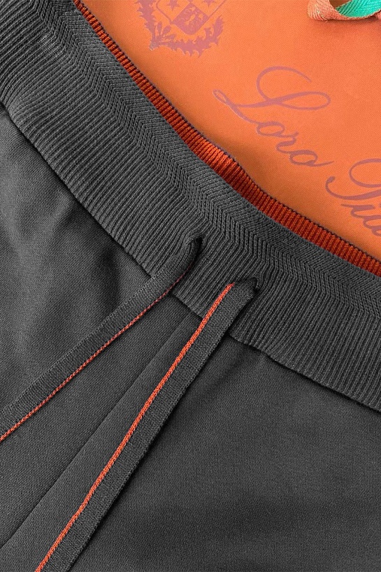 Спортивные штаны Loro Piana Premium signature logo - Grey