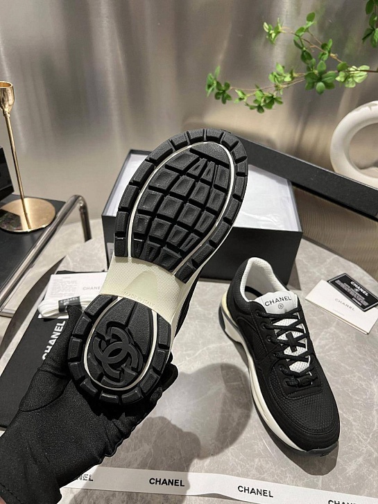 Женские кроссовки Chanel Premium - Black