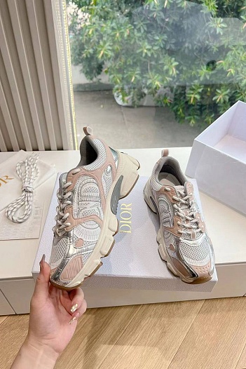 Женские кроссовки Dior Chrono Premium - Beige   